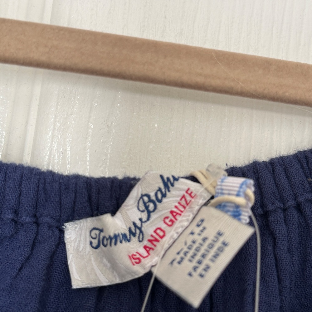 Brand New Tommy Bahama Island Guaze Off the Shoulder Island Navy Coral Isle XL - Picture 4 of 11